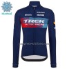 Maglia 2023 Trek Factory Racing XC Manica Lunga Winter Invernale Blu Scuro